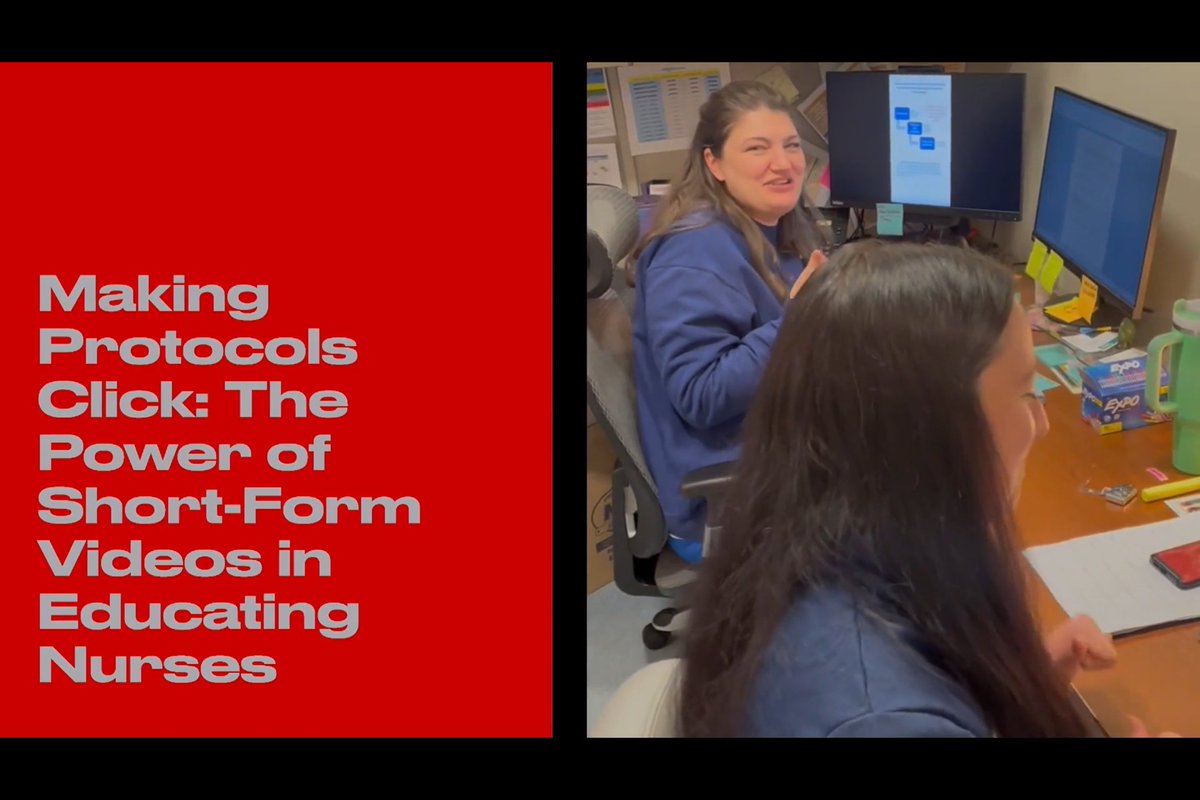 "Making Protocols Click: The Power of Short-Form Videos in Nurse Education"

In this Quality Brief, authors describe how TikTok videos were used to educate staff nurses on new protocols.

#Video tinyurl.com/4am3yyk6
tinyurl.com/yx8ymrnf
