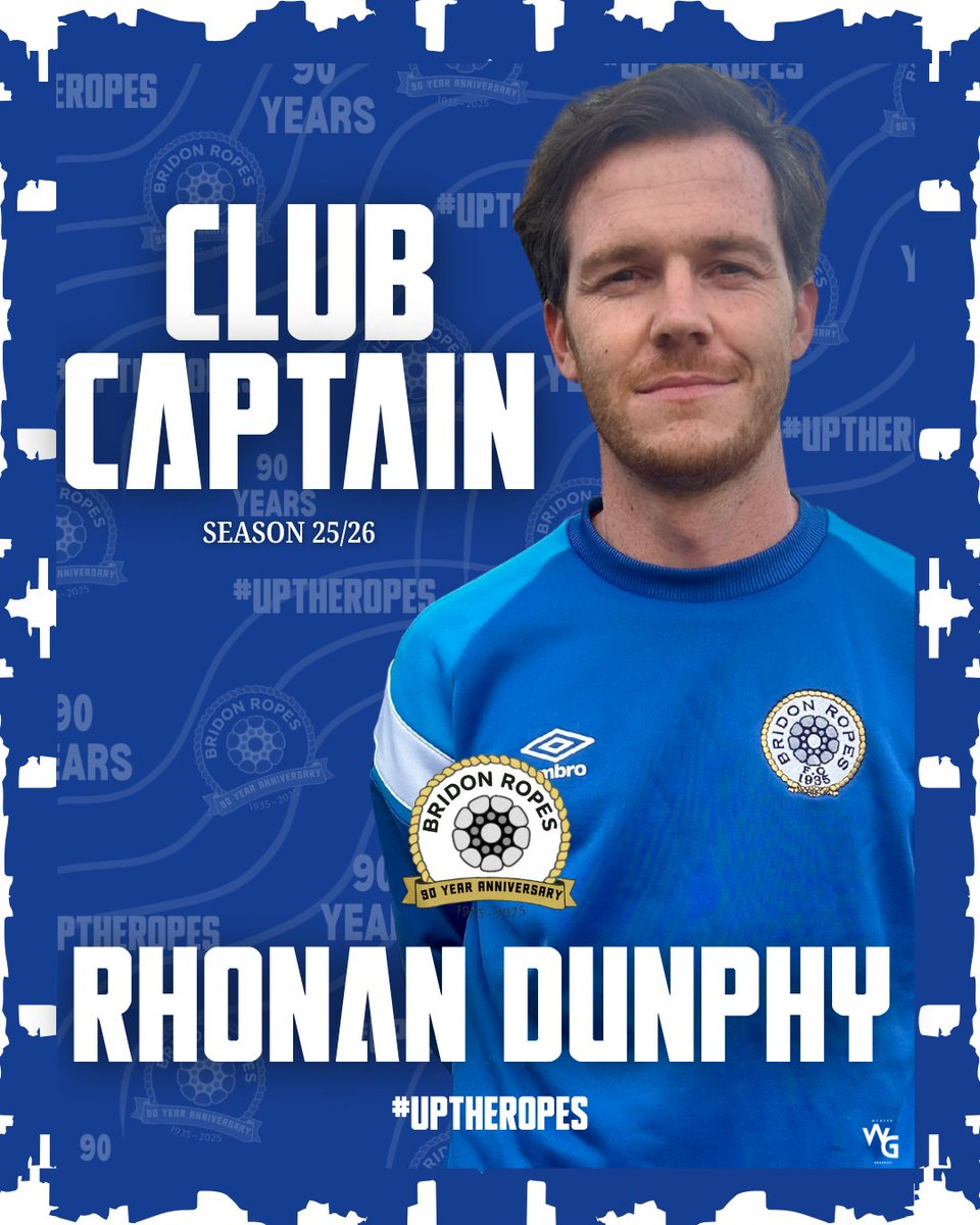 CLUB CAPTAIN ‼️

We’re proud to announce Rhonan Dunphy as our club captain for the 2025/26 season! 

A natural leader with passion, drive, and commitment - Rhonan is ready to lead Ropes with pride.

#uptheropes <a href="/Dunphy_Rhonan/">Rhonan</a>