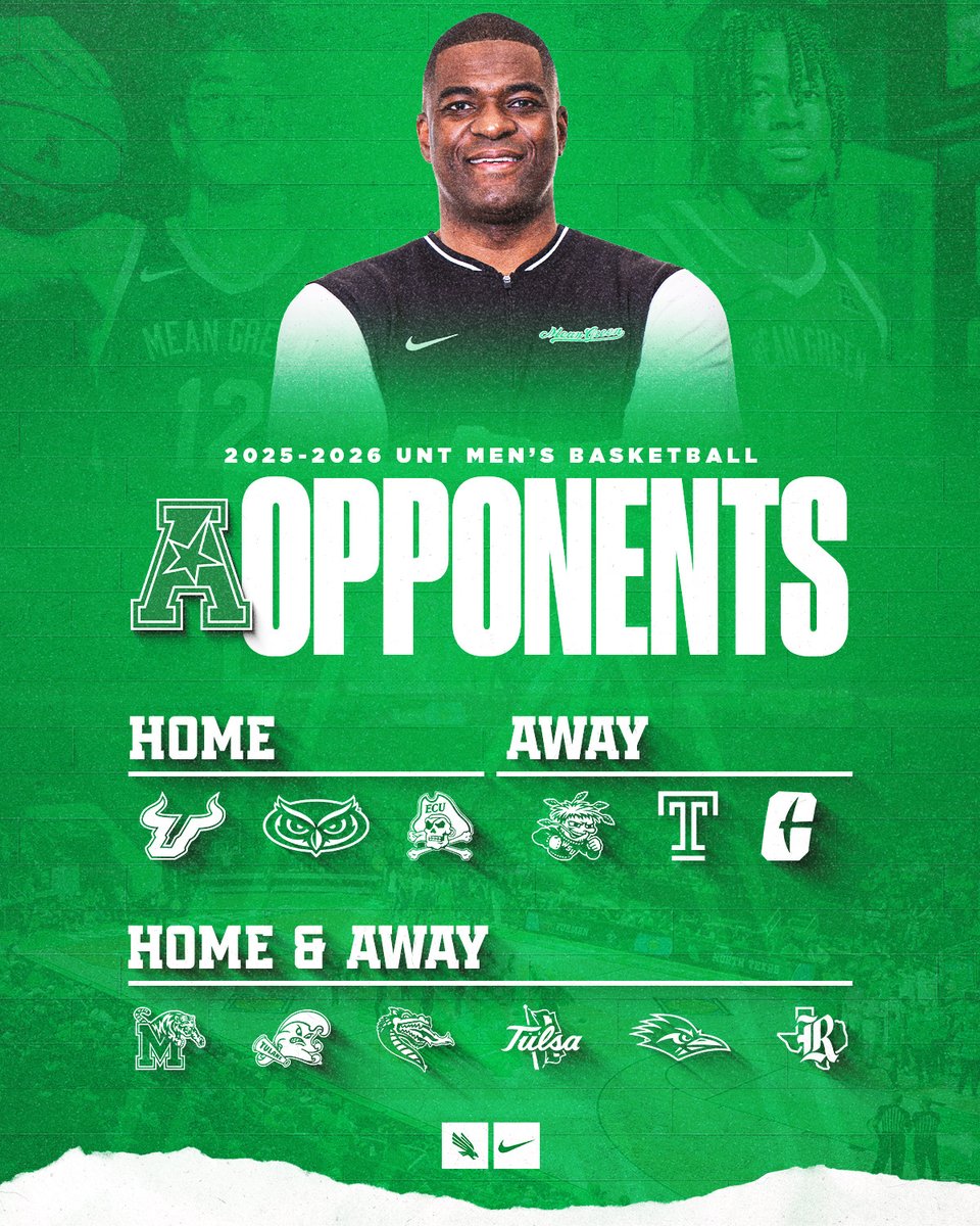 MeanGreenMBB's tweet image. Our 2025-26 @American_Conf opponents.
🎟️ northtex.as/2025-26MBBSeas…
#GMG