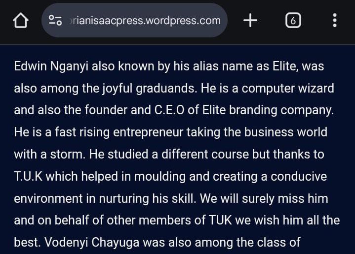 EdwinNgany's tweet image. When I was graduating at @TU_Kenya , I was among the most influential graduates in business.Nimekuwa nikijutuma sana since then