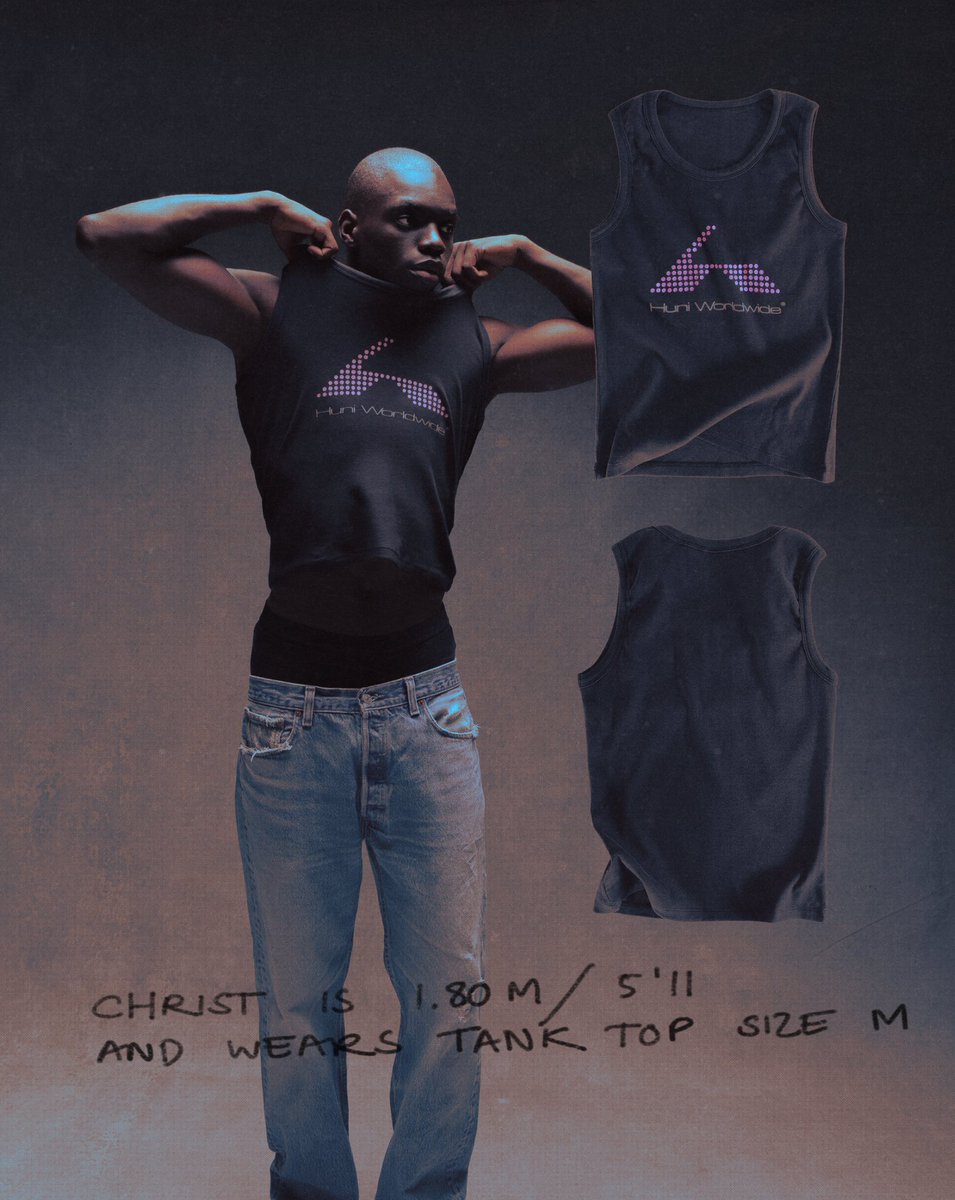 First-ever HUNI TANK TOPS THIS SUNDAY. Size guide!! 👇