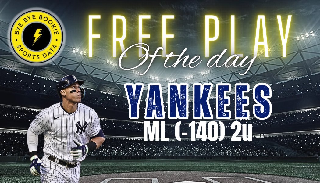 byebyebookieIG's tweet image. 🚨FREE #MLB PLAY🚨
Yankees ML (-140) 2u
Continuing the momentum from yesterday! LETS HAVE A DAY💪
75 LIKES/RT = KBO BANGER⚾️