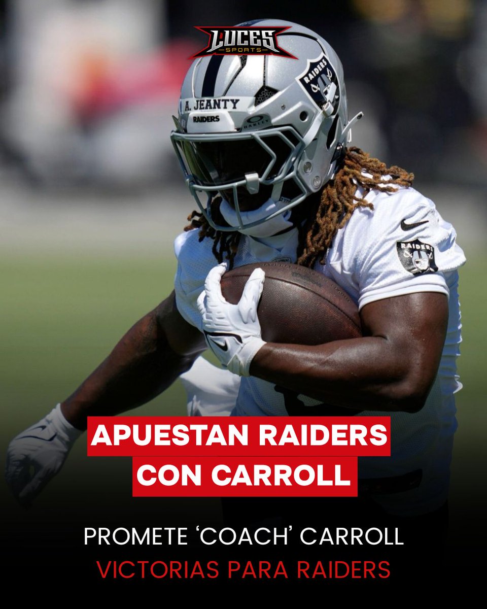 🏈 Pete Carroll promete cambiar la historia de los Raiders
#Deportes 🔥 El nuevo coach de Las Vegas, Pete Carroll, aseguró que el equipo "va a ganar mucho" en 2025. Tras su exitoso paso por Seattle, busca revivir a unos Raiders que vienen de su peor campaña desde la mudanza a