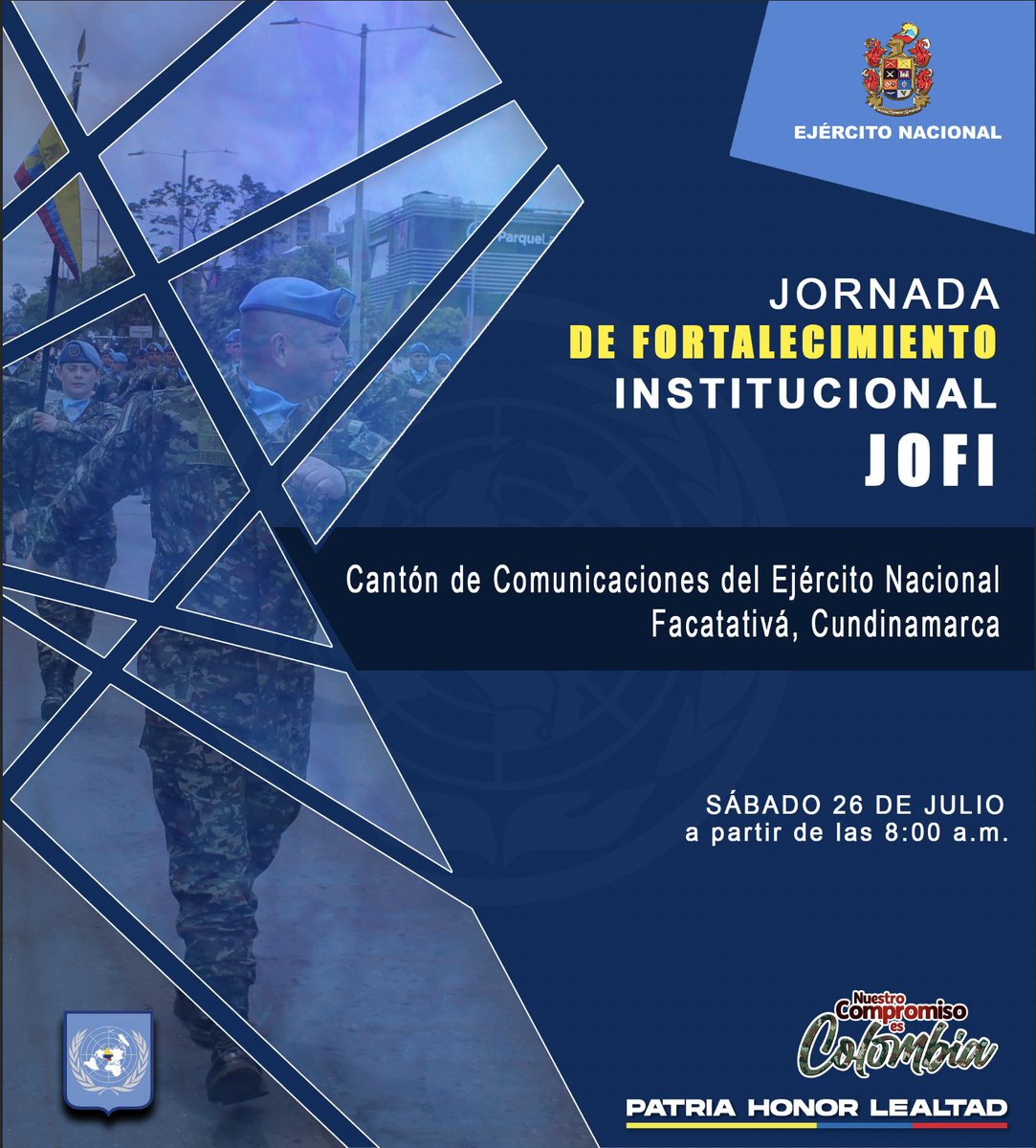 ejercito_cedoc's tweet photo. #Entérate | Este 26 de julio,  400 soldados de la Brigada de Comunicaciones en el Cantón de Facatativá vivirán una jornada inolvidable de bienestar, recreación y atención integral.

Esta Jornada de Fortalecimiento Institucional, liderada por la Escuela de Misiones Internacionales y Acción Integral, es un homenaje al compromiso, la entrega y el valor de quienes defienden con honor a nuestra patria.

Seguimos firmes, comprometidos con su formación, su bienestar y el fortalecimiento de nuestros principios patrios.

#NuestroCompromisoEs🇨🇴
#PorNuestrosSoldados