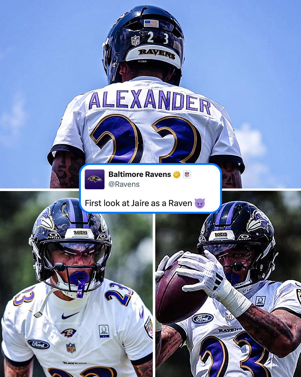 NFLonPrime's tweet image. Jaire Alexander鈥檚 first training camp as a Baltimore Raven 馃敟
(via: @Ravens)