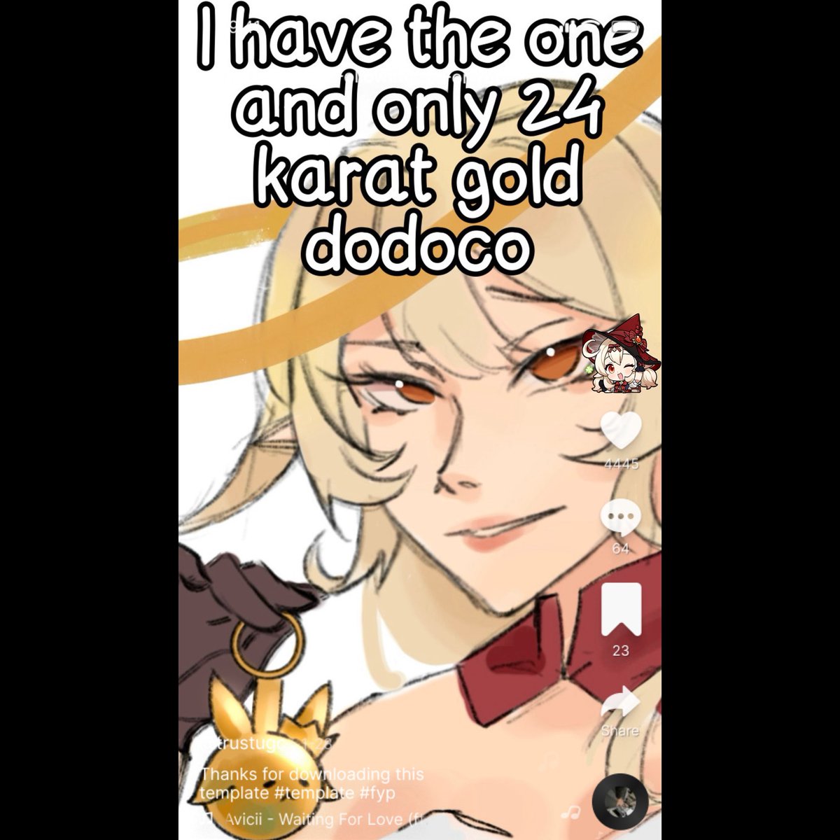 arlellii's tweet image. repost because this one looks funnier 
alice from #Genshinlmpact #原神