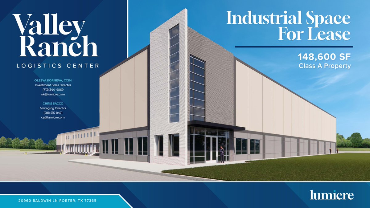 RickWalkerTX's tweet image. I am pleased to introduce our newest development: Valley Ranch Logistics Warehouse in Houston, Texas. 148,600 square feet of power. DM for more info.