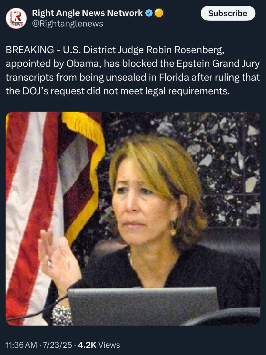 texan_maga's tweet image. Obama judge doesn't want y'all to see the Epstein files.
Take it up with this partisan shrew