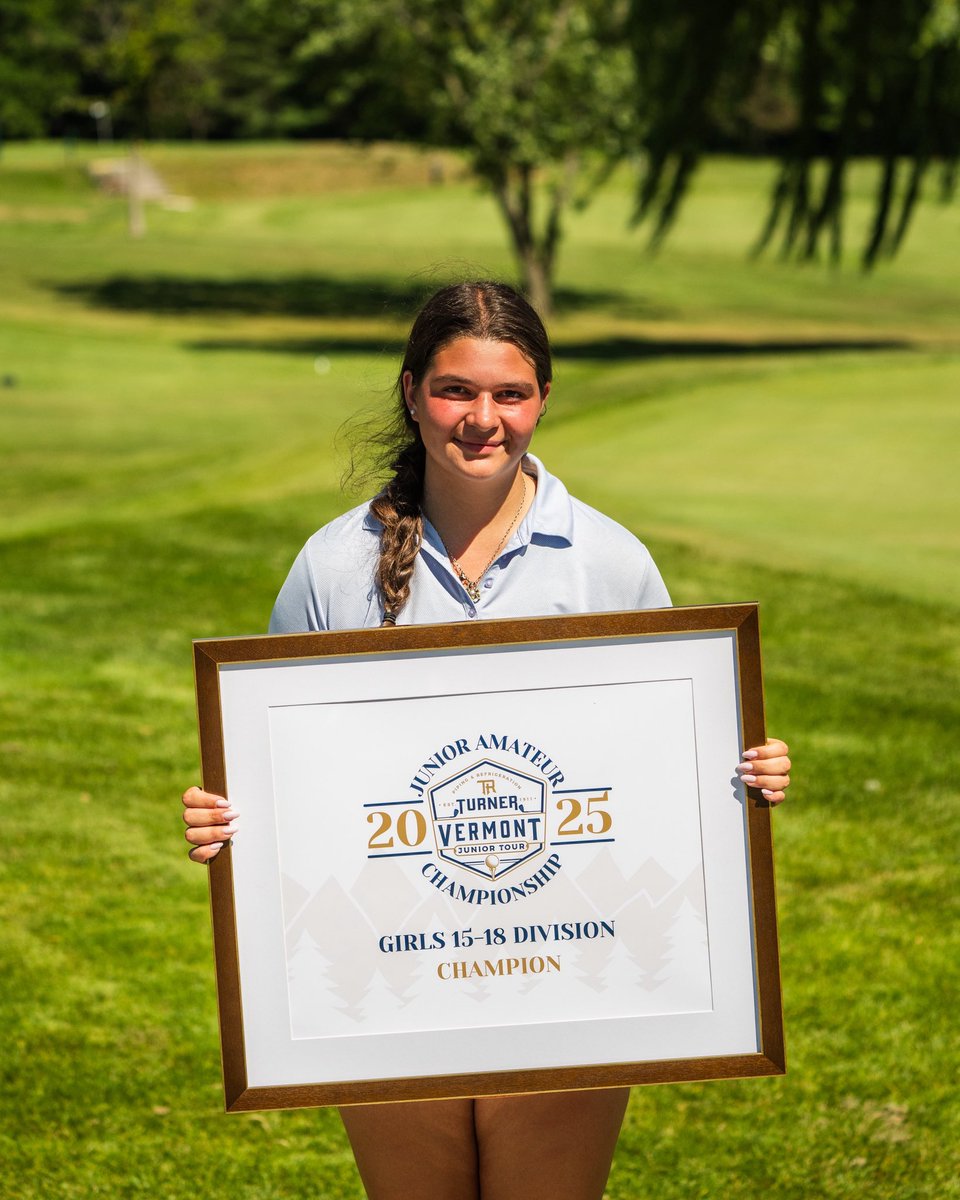 VermontGolf1902's tweet photo. Congratulations to Stella Rakochy for winning the Girls Division in the 2025 Vermont Junior Amateur Championship! https://t.co/4ZLyMdc2fr
