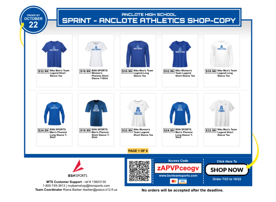 AHS Athletics (@shark_sports22) on Twitter photo The Anclote High Athletic Shop is up & running for 2025! <a href="/AncloteSharks/">AHS Sharks</a>
bsnteamsports.com/shop/zAPVPceogv The Anclote High Athletic Shop is up & running for 2025! <a href="/AncloteSharks/">AHS Sharks</a>
bsnteamsports.com/shop/zAPVPceogv
