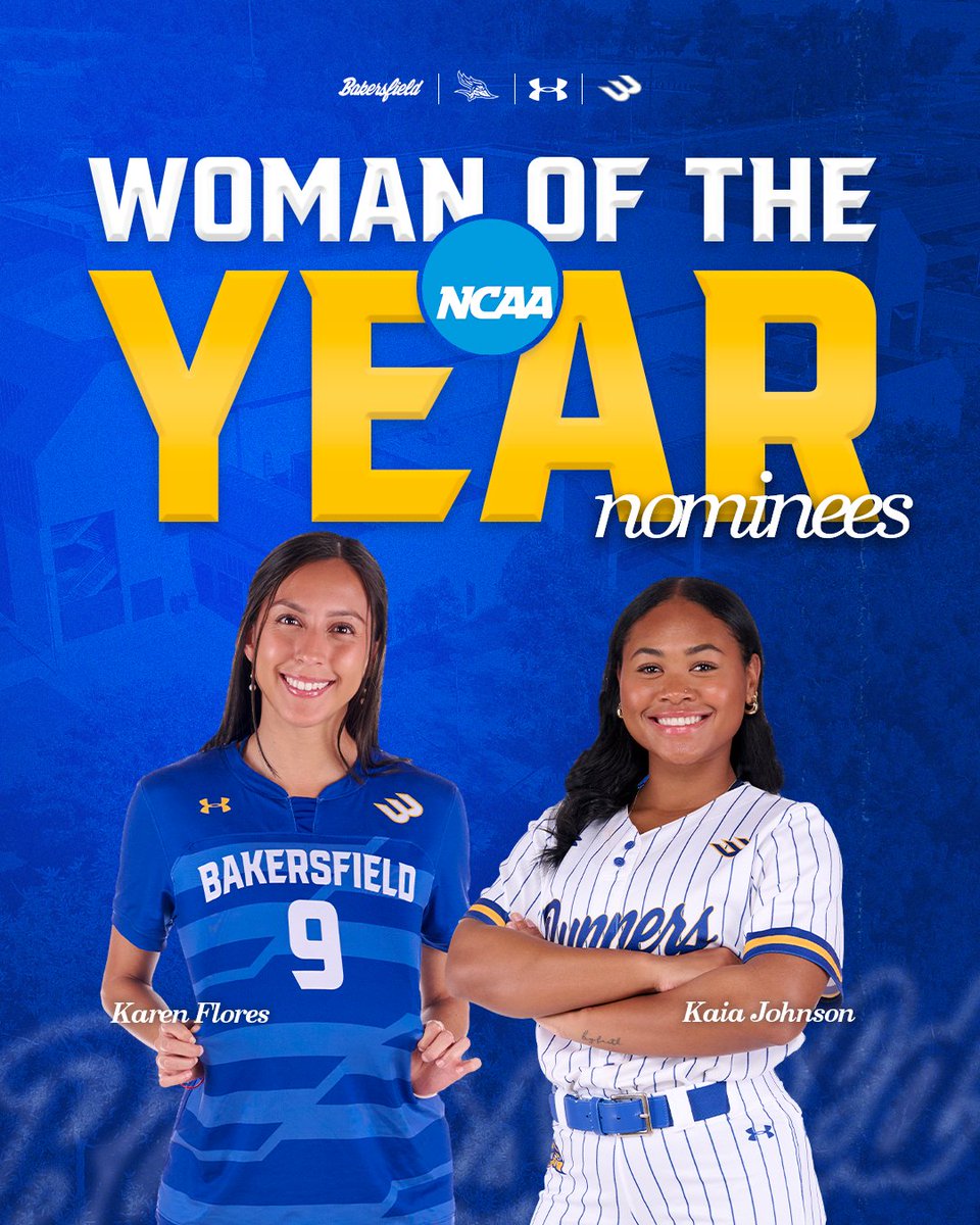 The <a href="/BigWestSports/">The Big West</a> member institution nominees for NCAA Woman of the Year Award have been announced! Kaia Johnson from <a href="/CSUB_Softball/">Bakersfield Softball</a> and Karen Flores from <a href="/csub_wsoccer/">CSUB WOMEN'S SOCCER</a> represent the best of the best of the Roadrunners!

📝 gorunners.com/news/2025/7/23…

#RunnersOnTheRise #OnlyTheBold
