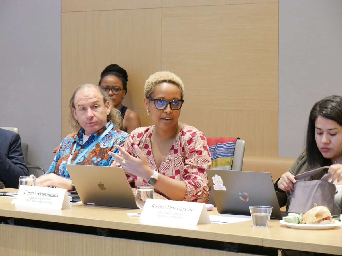 BahaiBIC's tweet image. BIC Representative Liliane Nkunzimana moderated a C4UN side event at HLPF co-sponsored by the Mission of Jamaica to the UN titled, "Tracking Progress and Mobilizing Regional Strategies to Advance the SDGs After the Pact for the Future". The event focused on tools developed to…