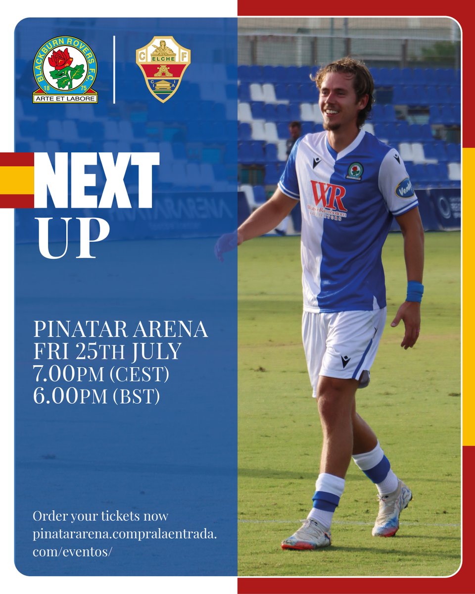 Rovers's tweet image. โฉ Next up: We face La Liga opposition on Game 2โฃ of our Spanish training camp.
๐๏ธ Get tickets: pinatararena.compralaentrada.com/eventos/
#ROVvELC | #Rovers ๐ตโช๏ธ