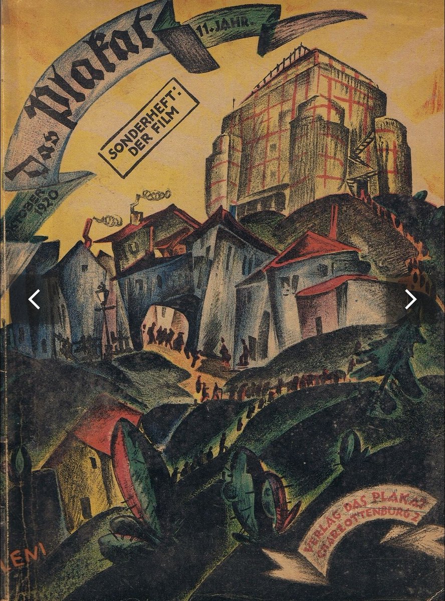 Imagínese el sueño de encontrar no solo la película perdida 'Rausch' de Lubitsch,sino también  comprobar que Paul Leni  formó parte del diseño escenográfico junto a Gliese. Aquí, el diseño de portada tan bonito de Leni para un  numero especial de la revista grafica 'Das Plakat'❤️