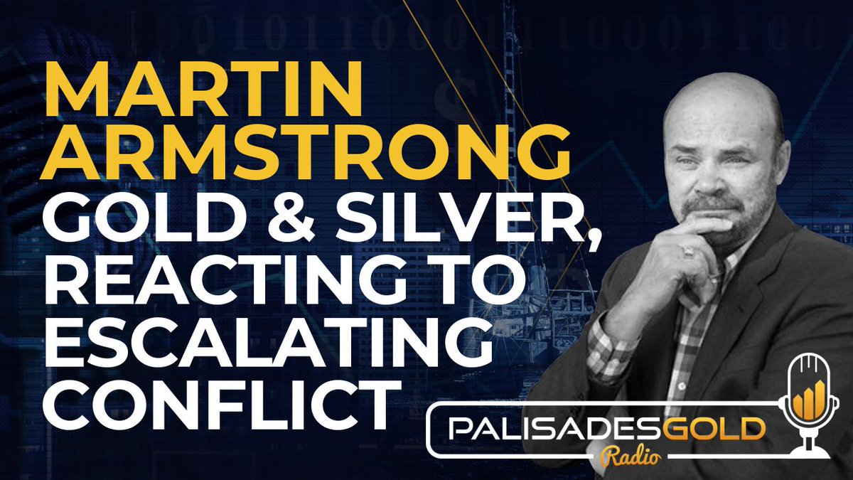 Martin Armstrong: Gold and Silver, Reacting to Escalating Conflict
x.com/PalisadesRadio…
@strongeconomics #Geopolitics #War #Russia #Ukraine #NATO #Economy #Inflation #Bonds #Capital #Gold #US #China #Debt #Sanctions