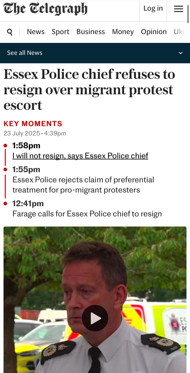 BLAIM GAME (@blaimgame) on Twitter photo Do you think Essex Police Chief ‘BJ’ should resign?
I do. He conspired to cause trouble and then lied at the press conference. Do you think Essex Police Chief ‘BJ’ should resign?
I do. He conspired to cause trouble and then lied at the press conference.