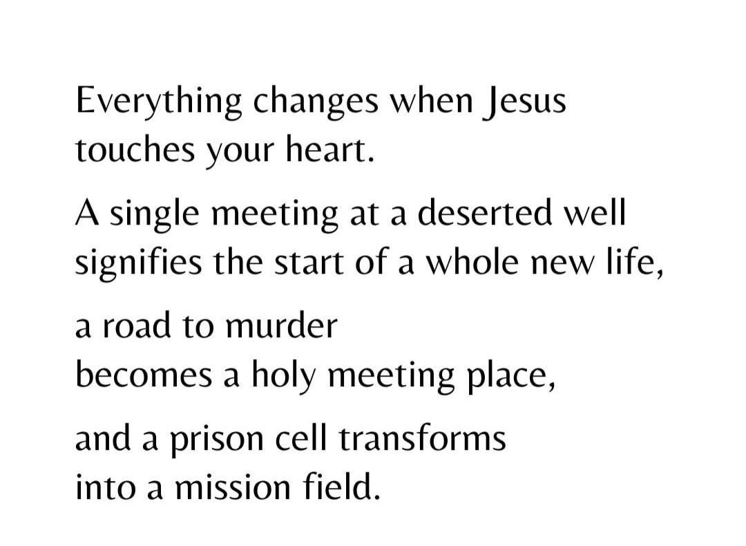 HeatherJ2652's tweet image. βI was filled with pain and guilt
but now I know His peace
The chains of yesterday
have now been released
The bitterness I once knew
the anger that inside me grew
were all washed away
by the grace that made me new.
There is joy overflowing
I'm forgiven and free
Jesus changedβ¦