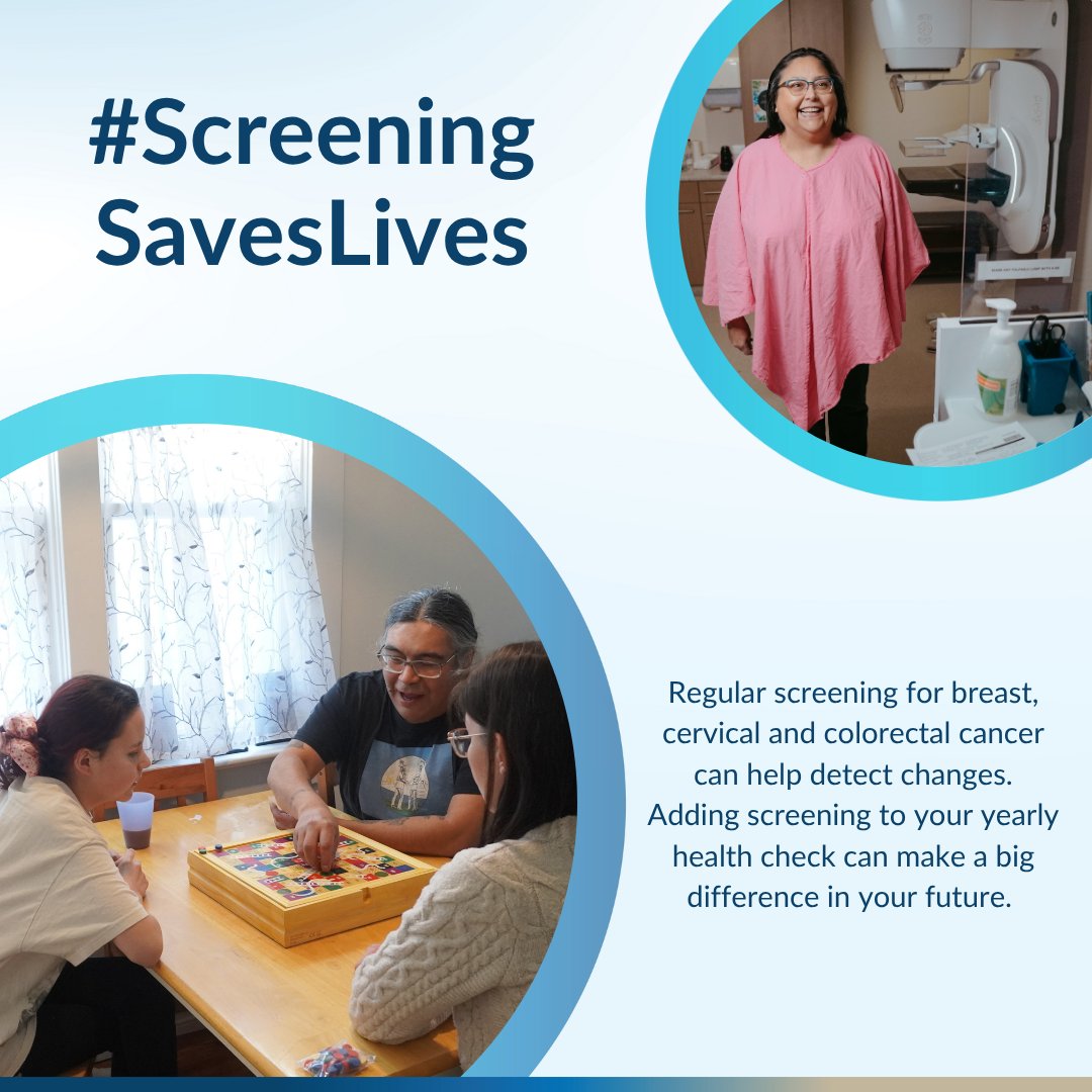 SaskCancer's tweet image. For more information, please visit the screening page: saskcancer.ca/Screening

#ScreeningSavesLives #Breast #Cervical #Colorectal