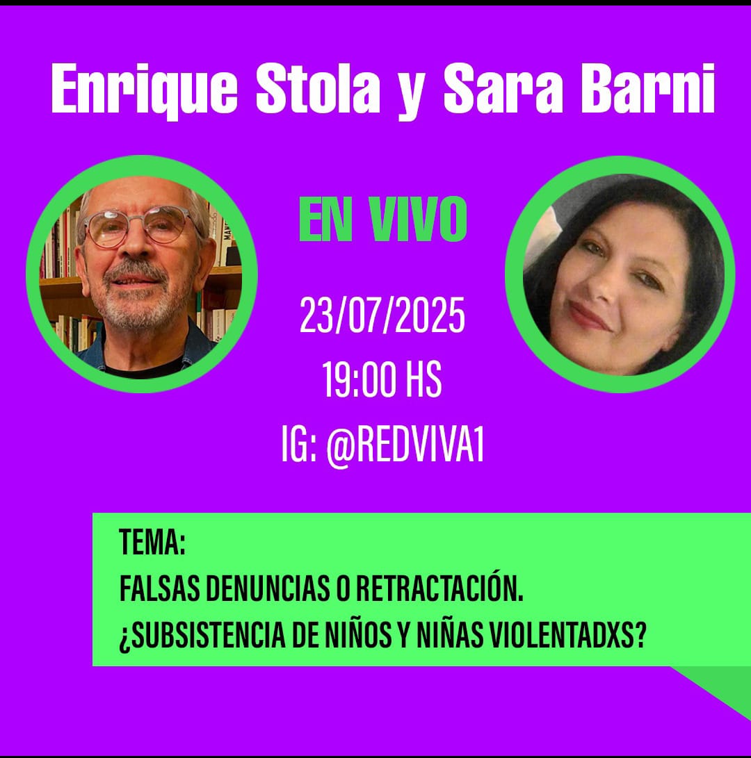 CorreAlexandra's tweet image. Imperdible @Stolae y @redvivaong venimos peleando contra agresores de la #niñez que no son solo familia, también #instituciones cuando entregan custodias a agresores. No más #niños violentados con ayuda estatal por insistir en un vínculo paterno-victimario, solo por ser padre...