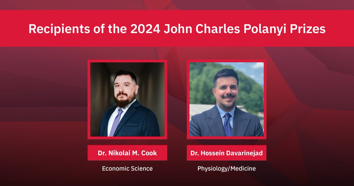 Congrats to our alumni on winning 2024 Polanyi Prizes! Each received $20K for early-career research—from climate, pollution &amp; productivity to DNA repair with major public health implications. 

Learn more | bit.ly/44g3plG

#GradStudiesYU #YorkUAlumni  #YorkU #YUResearch