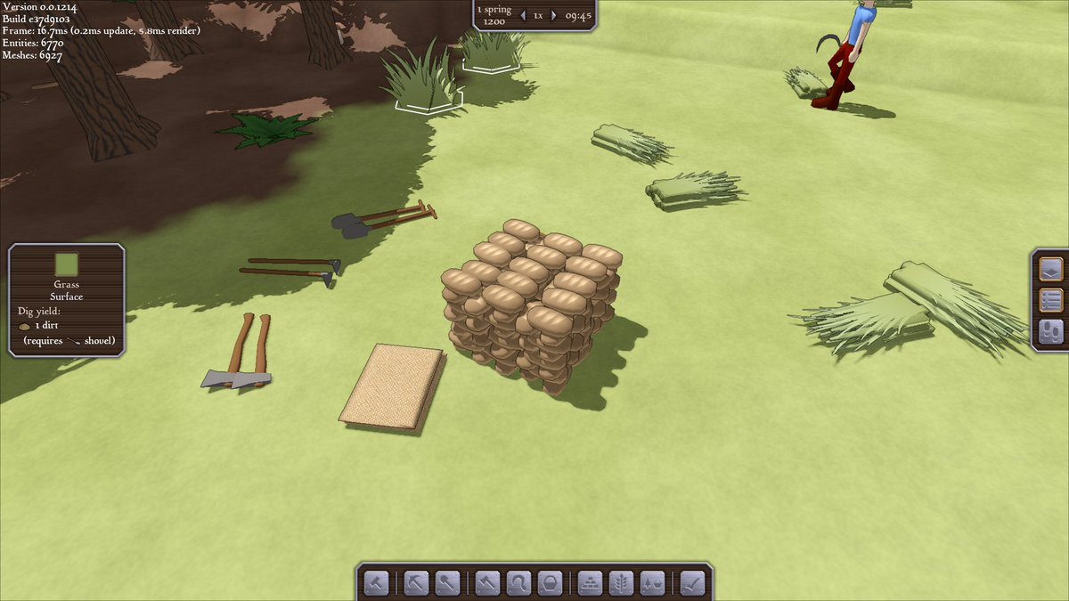 lisyarus's tweet image. Currently planning my next big steps in this game's development. Wasn't sure if I'm going to work on food soon or not, so I added about 60kg of bread loaves at start for good measure 😅
#indiedev #indiegames #gamedev