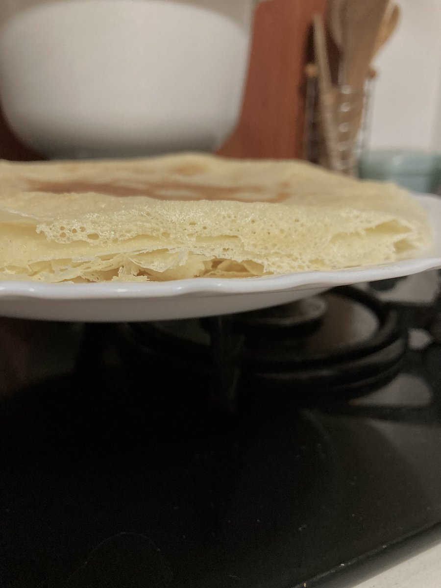 lassquelette's tweet image. made my family crepes! if ur good at estimating can u guess how many there is?🤠