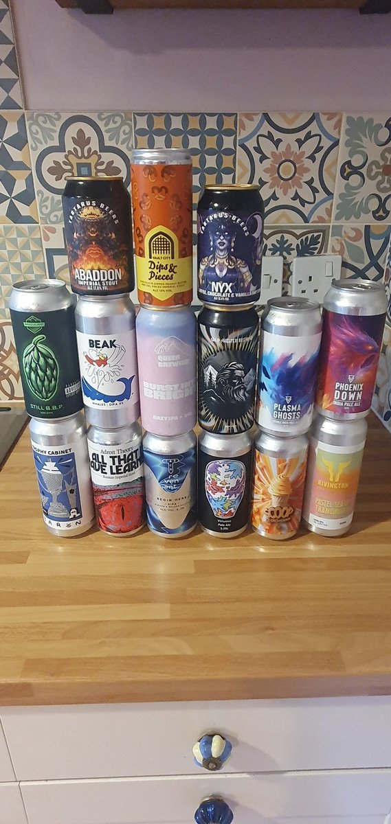 Fridge in need of a re-stock  so a little trip to <a href="/thebearsheff/">The Bear</a> 🤩, Contents must be 80/20 in favour of beer 😂
Particularly looking forward to the <a href="/AdroitTheory/">AdroitTheory Brewing</a> 16.66% Russian Imperial Stout 😍🍻