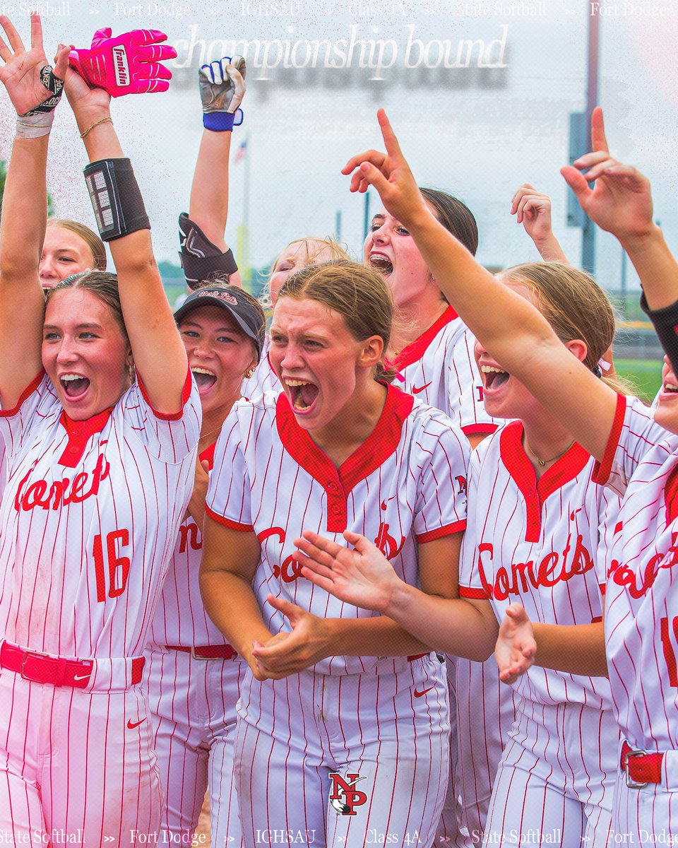 State <a href="/IGHSAU/">IGHSAU</a> 4A Semifinal

North Scott - 3
Comets - 11

Final/6

The Comets are Championship Bound! 

See you tomorrow night in Fort Dodge at 5pm. 

State title v. Pella!

Not finished yet!!

#GoComets
