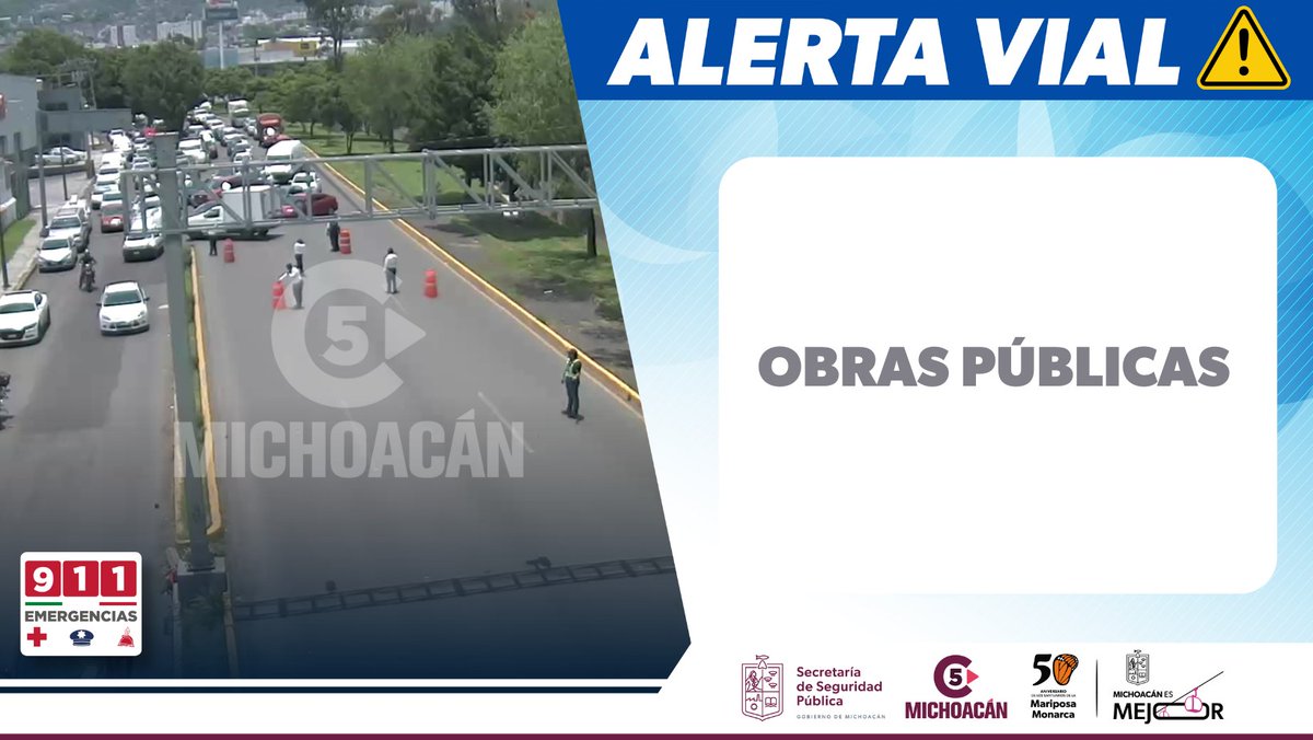 #AlertaVial Cierre de circulación en los carriles centrales de Periférico Paseo de la República a la altura de MacroPlaza Estadio en #Morelia ¡Tome precauciones!
#C5LosOjosDeMichoacán #MichoacánEsMejor