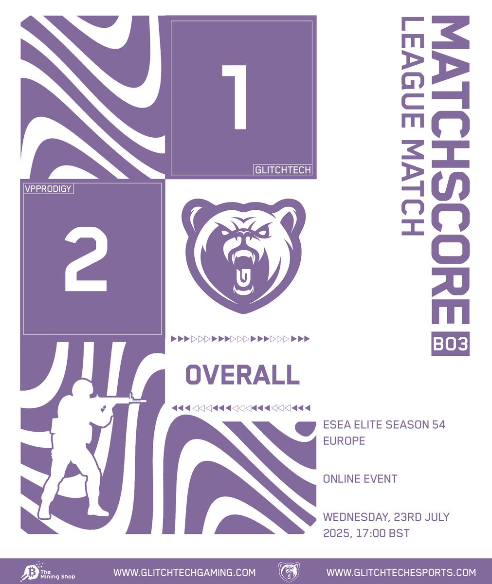 Glitchtech Esports (@glitchteches) on Twitter photo Glitchtech Defeat ❌
We lose 2-1 to <a href="/VPProdigy/">VP.Prodigy</a>
GG,WP👊
📅Next Match, Thursday 24 July, 18:00 BST
⚔️PeeP
📺twitch.tv/glitchtechgami… Glitchtech Defeat ❌
We lose 2-1 to <a href="/VPProdigy/">VP.Prodigy</a>
GG,WP👊
📅Next Match, Thursday 24 July, 18:00 BST
⚔️PeeP
📺twitch.tv/glitchtechgami…