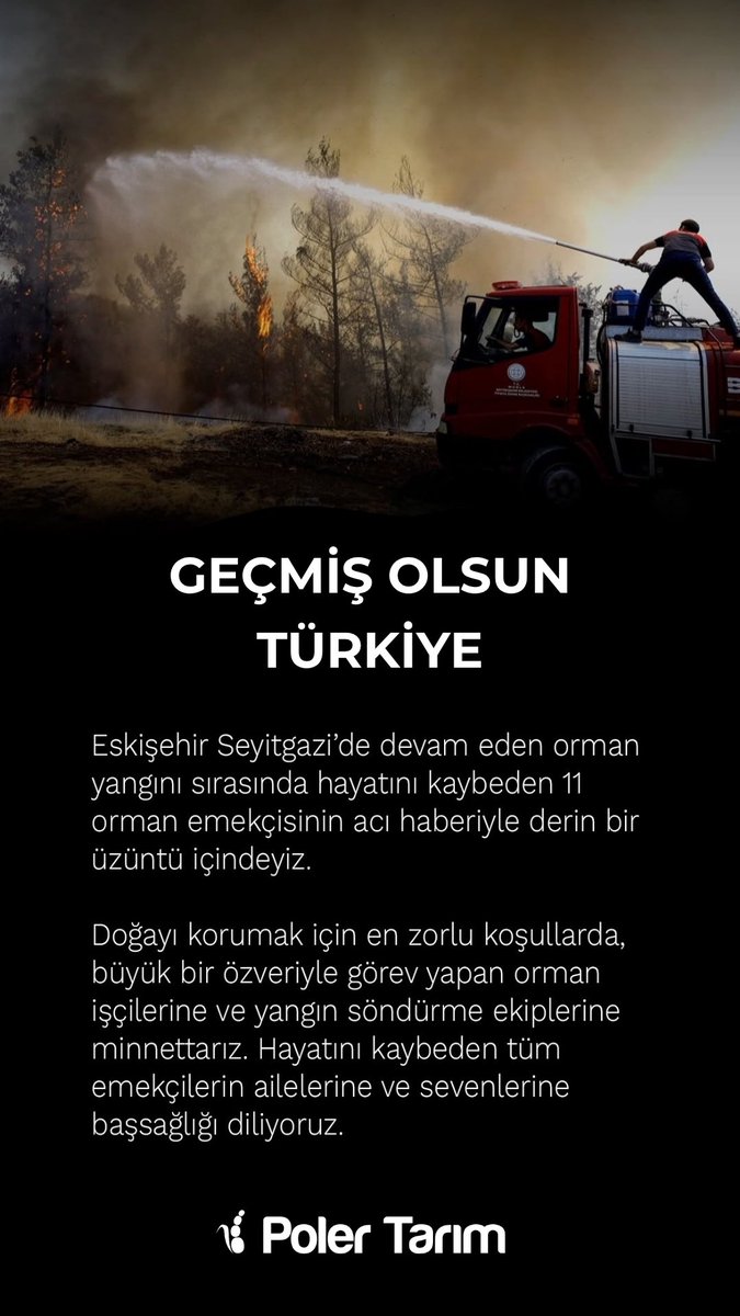 Eskişehir’deki Orman yangını sırasında alevlere müdahale ederken Şehit olan vatandaşlarımıza Allah’tan rahmet Ailelerine sabır ve baş sağlığı diliyoruz.