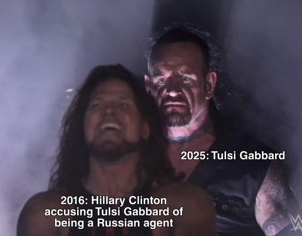 texan_maga's tweet image. .@HillaryClinton called Tulsi a Russian asset and she made it to the White House 10 years later to expose to the world Hillary's criminal behavior and heavy tranquilizer use
Poso