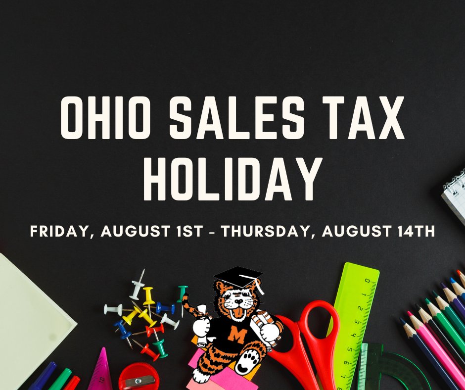 Back-to-School Shopping?🖍️✏️

Ohio’s Sales Tax Holiday is coming up — August 1–14! It’s the perfect time to stock up on school supplies!

📚Find details here:
education.ohio.gov/Media/Ed-Conne…