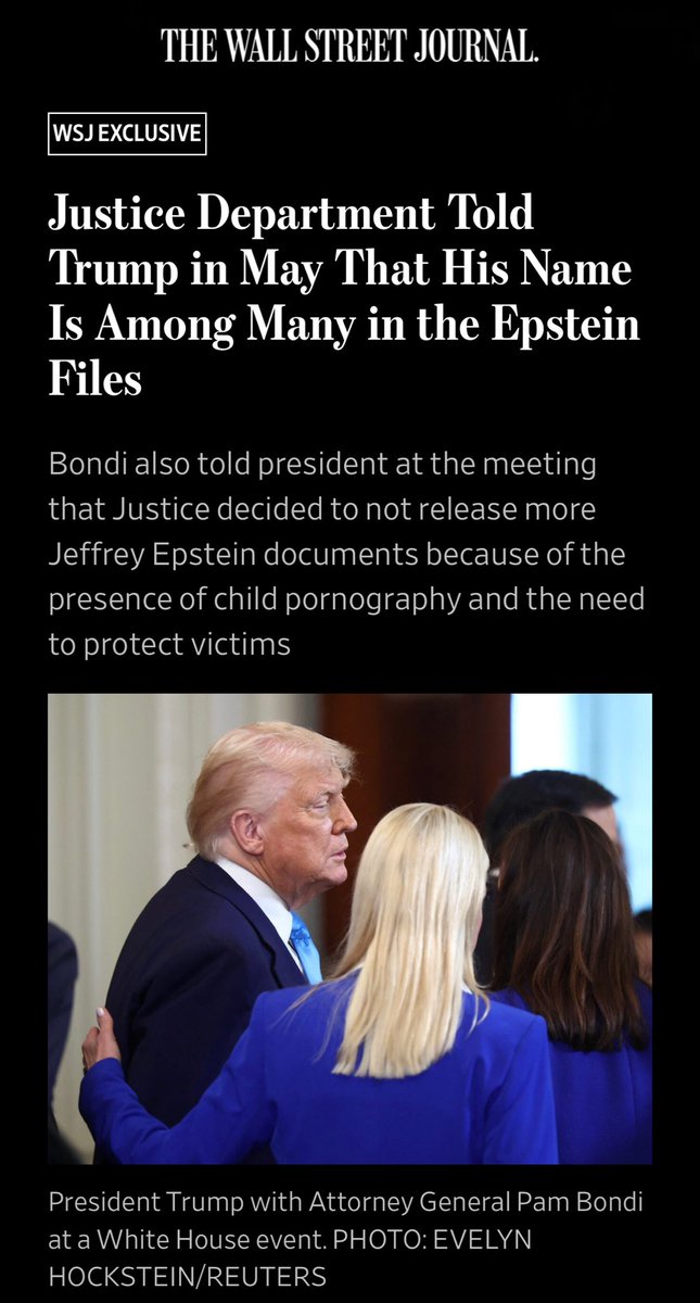 CONFIRMED: Trump’s name is in the Einstein Files—multiple times. 

🚨 Earlier this year, DOJ officials went through what Pam Bondi called a “truckload” of Epstein documents. Guess whose name kept popping up? Donald Trump. Over and over again. Senior officials confirmed it.