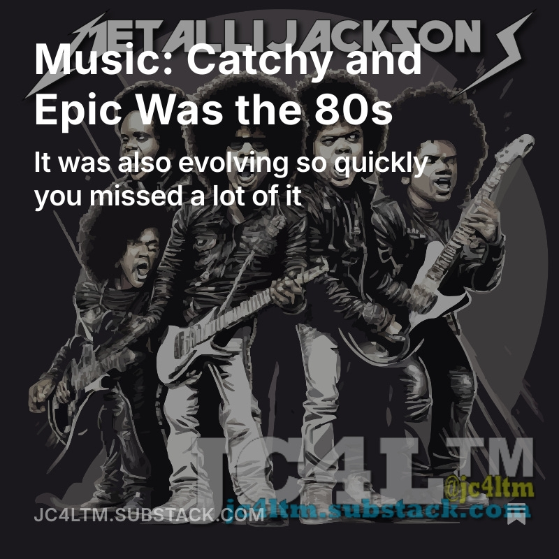 JC4Ltm's tweet image. Music: Catchy and Epic Was the 80s
For Whom the Bell Tolls. It is constantly stuck in my head at work, mostly because I am impressionable, but partially because there is a ringer that goes off for both ends of the line to communicate with each other. open.substack.com/pub/jc4ltm/p/m…