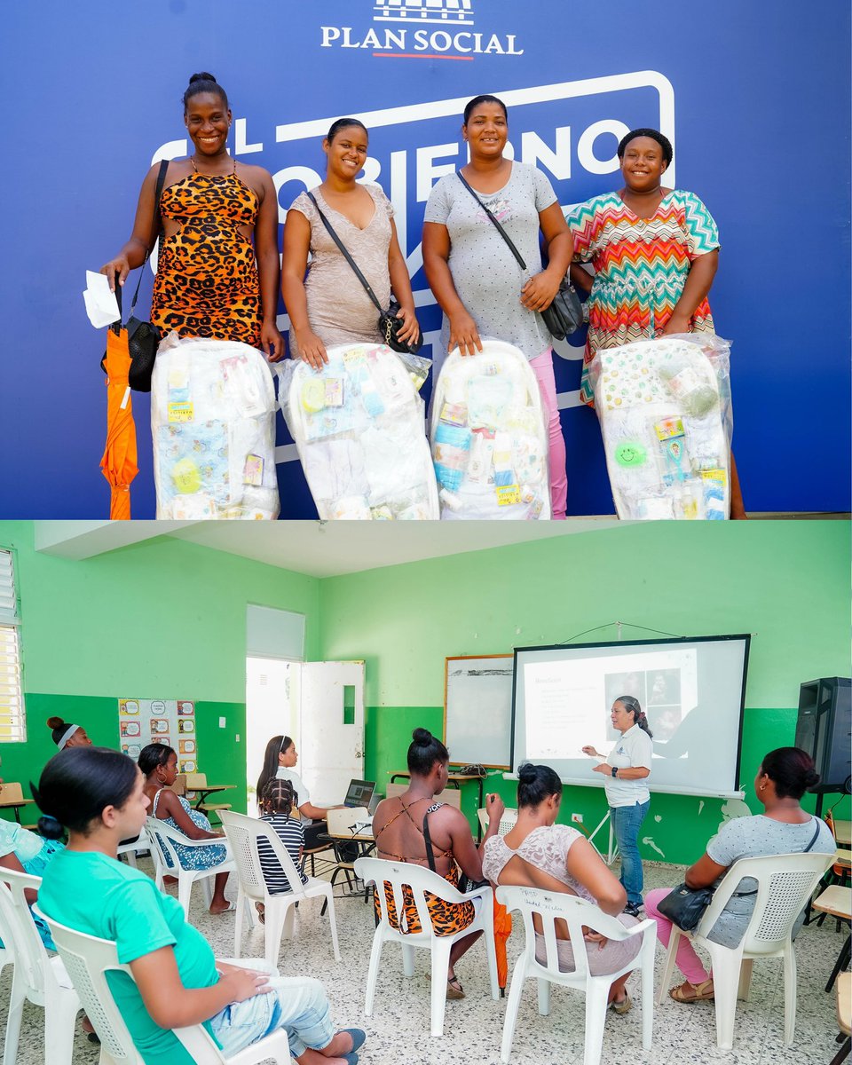 PlansocialRD's tweet photo. ¡Seguimos llevando bienestar a los guerrerenses! 🙌🏼🤩

En el marco del programa #ElGobiernoContigo, realizamos una jornada integral de salud en el municipio de📍Guerra, dirigida a brindar atención digna y oportuna a quienes más lo necesitan.

Durante el operativo, ofrecimos consultas médicas generales, servicios odontológicos, una charla para mujeres embarazadas🤰🏻, en la que también hicimos entrega de canastillas. Además, entregamos medicamentos de forma gratuita.

#PlanSocialRD #EstamosContigo