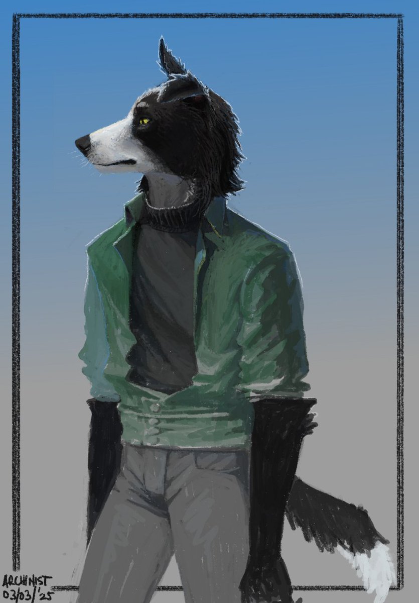Random collie dude done back in march as practice, touched up a little today