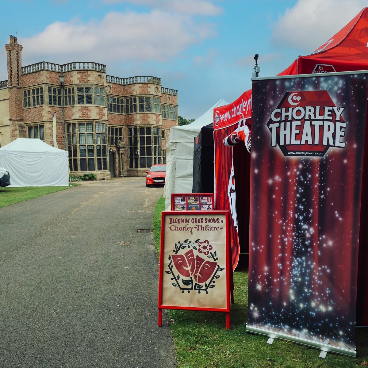 ChorleyTheatre's tweet image. We're all set up for Chorley Flower Show, not far from Astley Hall itself. Come and find us - the show opens Friday and we're there all weekend. Looks to be loads going on!