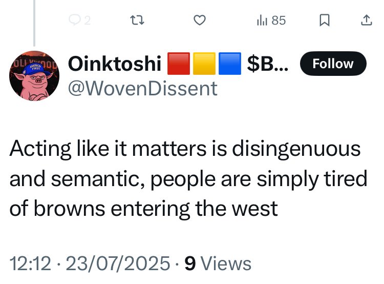 TomPMarshall's tweet image. Just you &amp;amp; your pals @wovendissent 

Not everyone is a racist. You’re  rightly ashamed and therefore anonymous