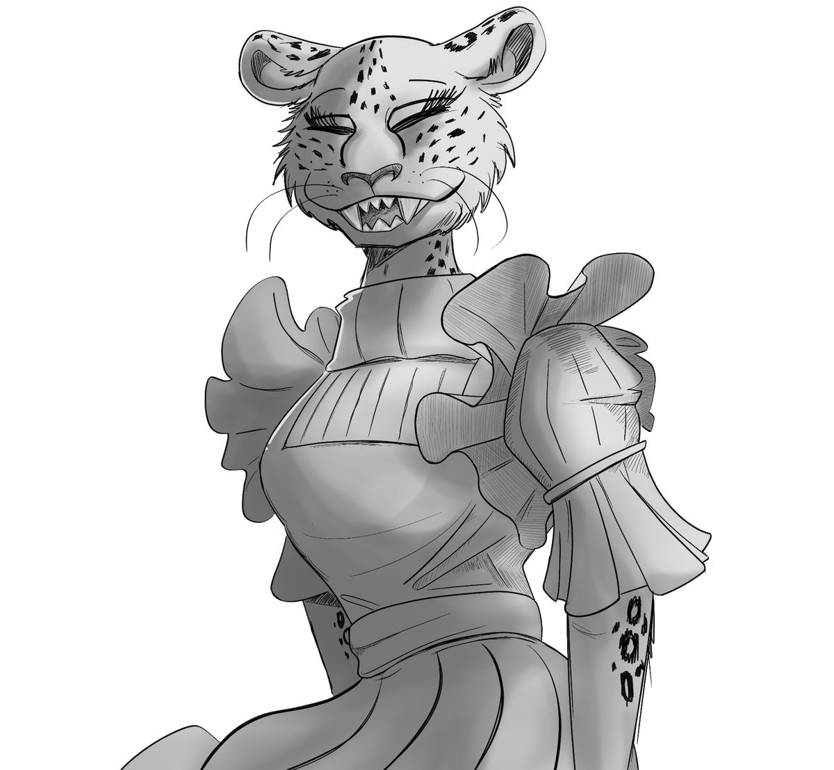 More of Melon's mom for another scene in the music video. The cool thing is that I've tried to do some shading here for the first time! 👀

#BEASTARS #anime #manga #AMV