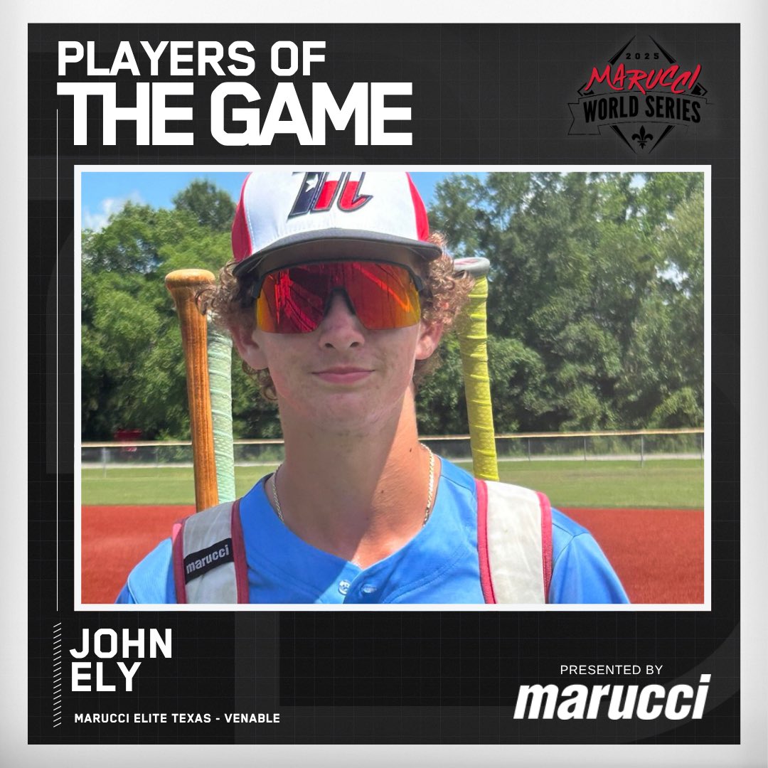 2DsportsLA's tweet image. ⭐️Player of the Game⭐️
John Ely (@Johnely)
Marucci Elite Texas - Venable
#MWS25
@maruccisports
