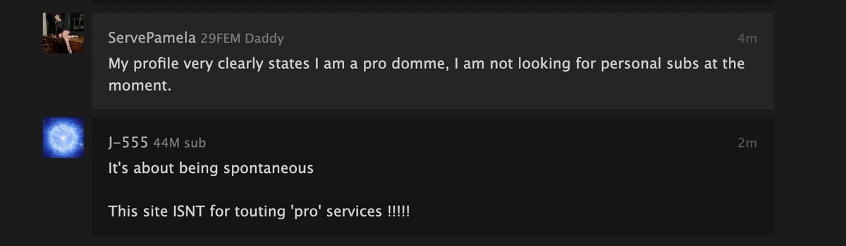 ServePamela's tweet image. Bullet dodged I feel, who the hell speaks to a Dominant like this for being at capacity with personal subs? Entitled freak.