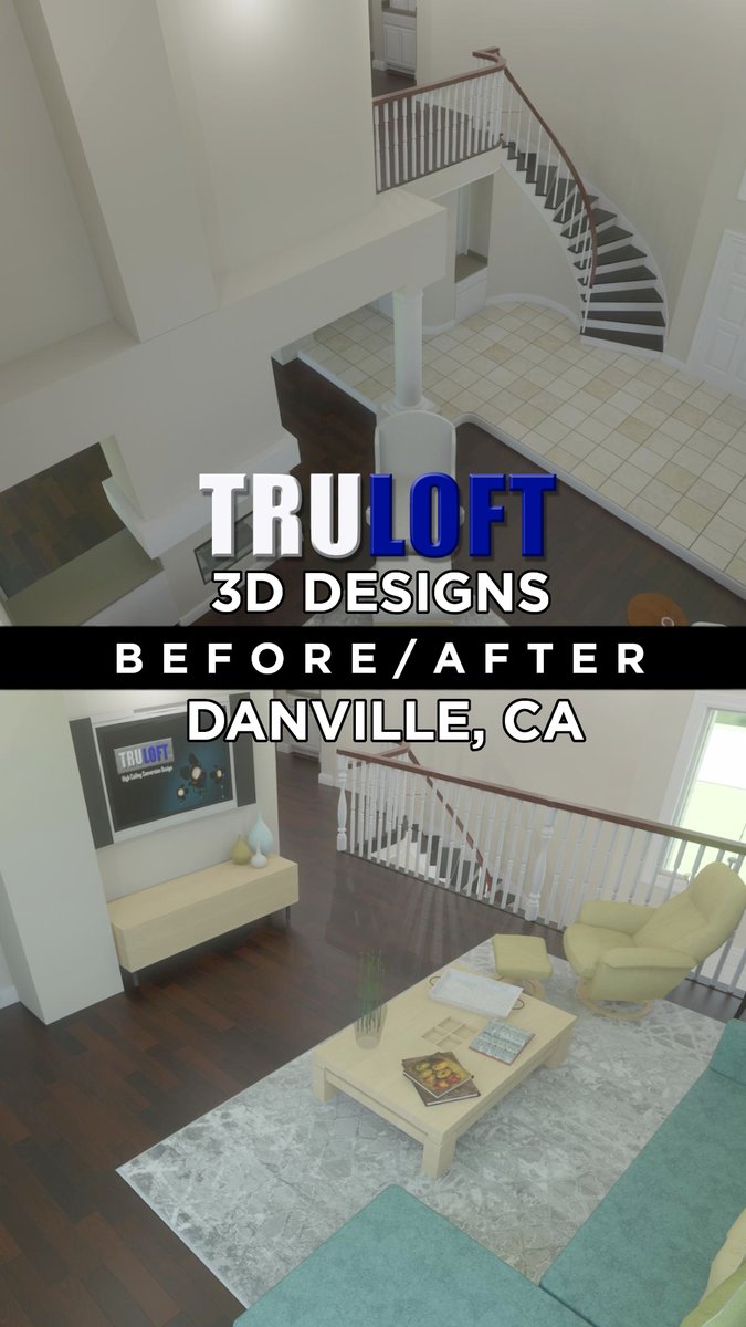 TruPlans's tweet image. A high ceiling like this is the perfect candidate for a cozy open loft. 🛋️
Our 3D Designs let you visualize the transformation from empty space to something truly functional!
#HighCeilingConversion #3DDesign #LoftAddition #openloft #californiahomes #homeremodel