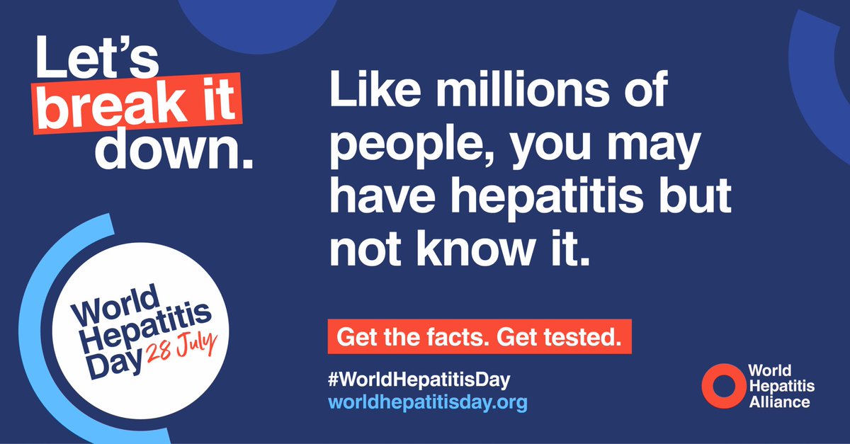 OHIOLIVER's tweet image. #WorldHepatitisDay takes places every year on July 28, bringing the world together to raise awareness of viral hepatitis, its global burden, to take action, and help eliminate hepatitis worldwide. #GetTheFacts #GetTested #ProtectYourHealth #ProtectYourFamily
@Hep_Alliance