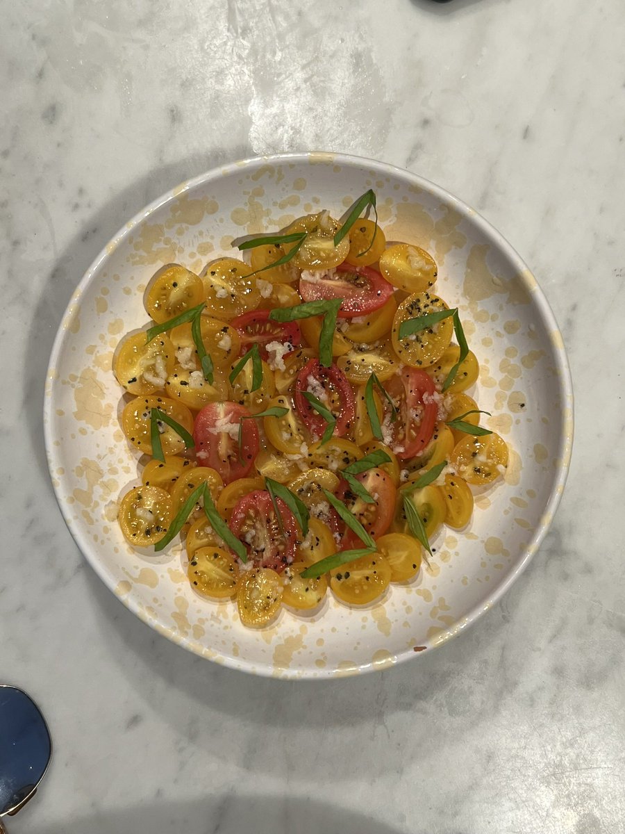tuftdude's tweet image. made a tomato crudo for lunch