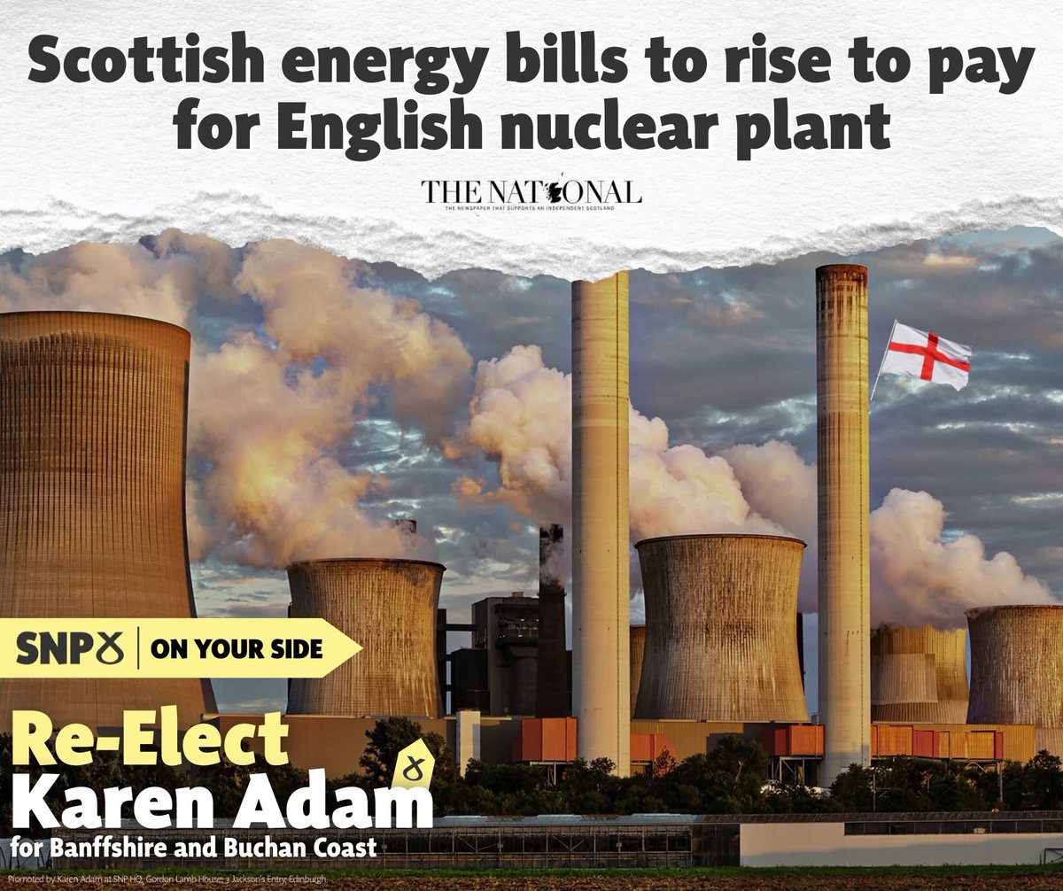 BBCCASNP's tweet image. 🤯 Westminster wants Scots to pay more to cover soaring nuclear costs in England.

📈 Bills in Banffshire &amp;amp; Buchan Coast are already up £150 since Labour took power.

⚡ We produce more energy than we use, yet we’re still paying the price.

🏴󠁧󠁢󠁳󠁣󠁴󠁿 Independence is a necessity.