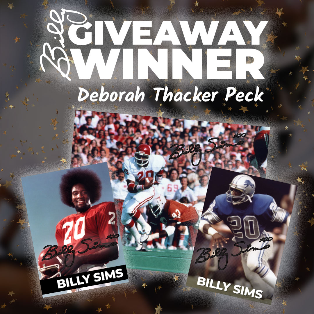 RealBillySims's tweet image. Congrats to Deborah Thacker Peck for winning 3 of my autographed photos!