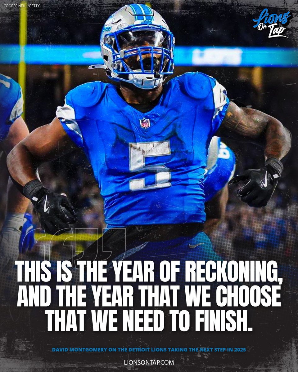 LionsOnTap's tweet image. David Montgomery says this is “the year of reckoning” for the Detroit Lions. 👀
(via @E_Woodyard)
#OnePride