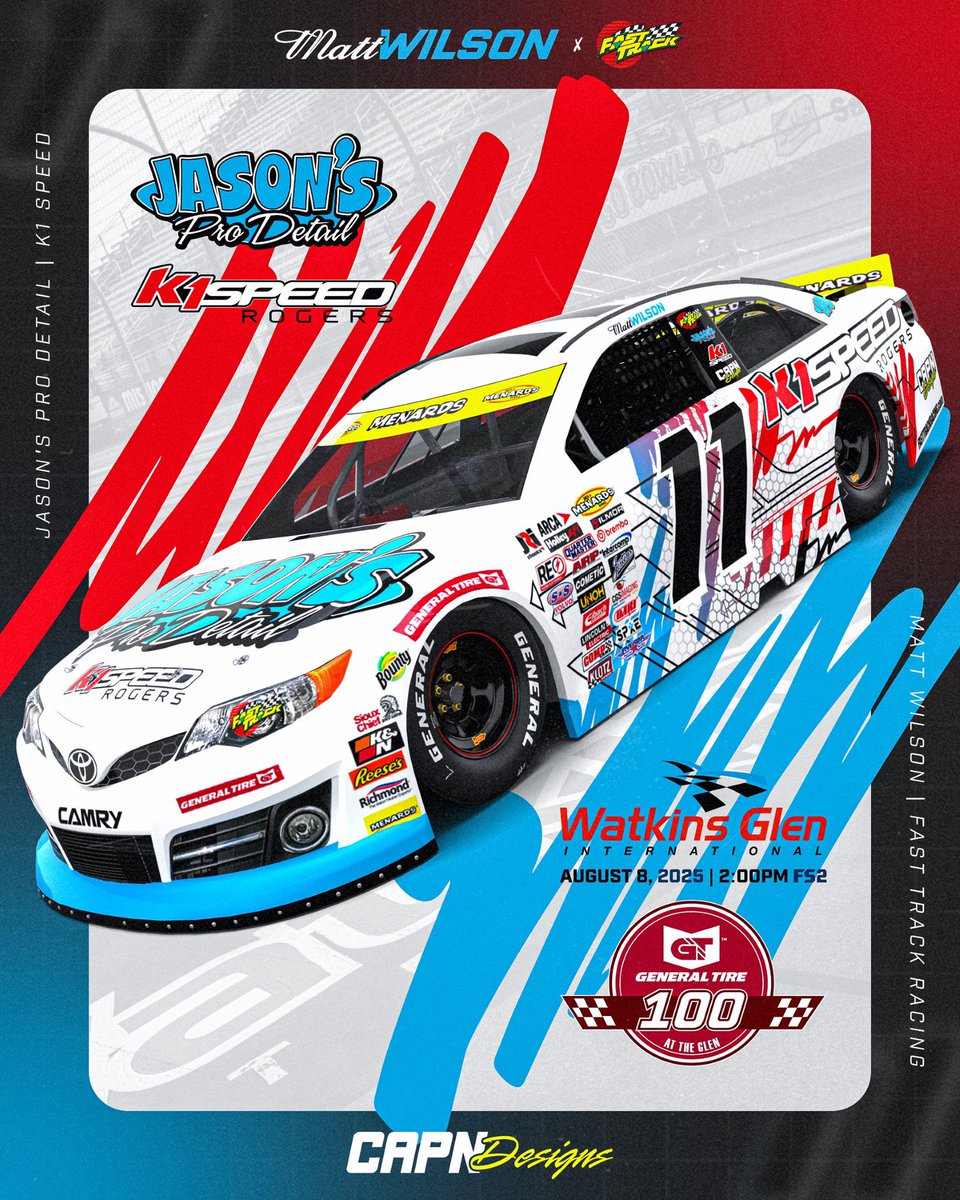 declan_wayman's tweet image. NEWS: Matt Wilson will make his ARCA Menards Series return in the upcoming ARCA Menards Series event at Watkins Glen on August 8, driving the No. 11 Toyota Camry for @FastTrack_11. #ARCA