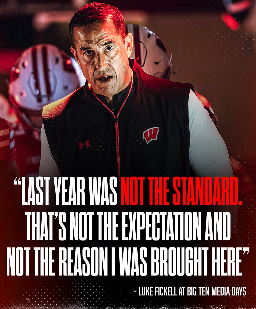 Buckys_Burrow's tweet image. Luke Fickell takes accountability for last season at Big Ten Media Days 🎙️
#Badgers